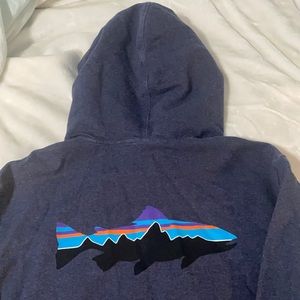 Navy Patagonia Zip Up Jacket